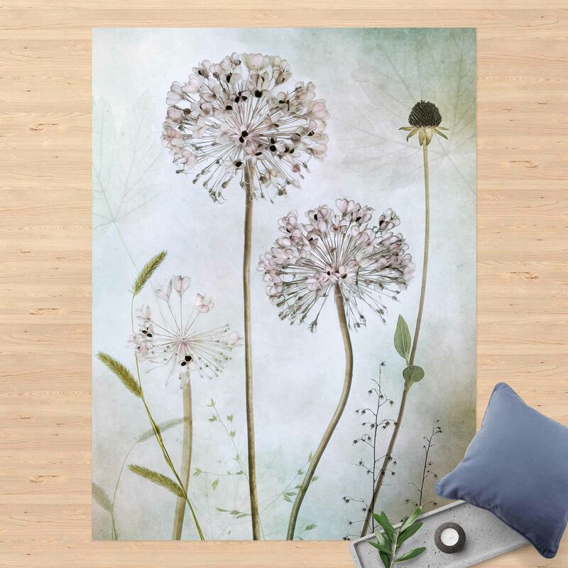 

Alfombras vinílicas - Leek Flowers In Pastel - Alto 4:3 Dimensión LxA: 140cm x 105cm
