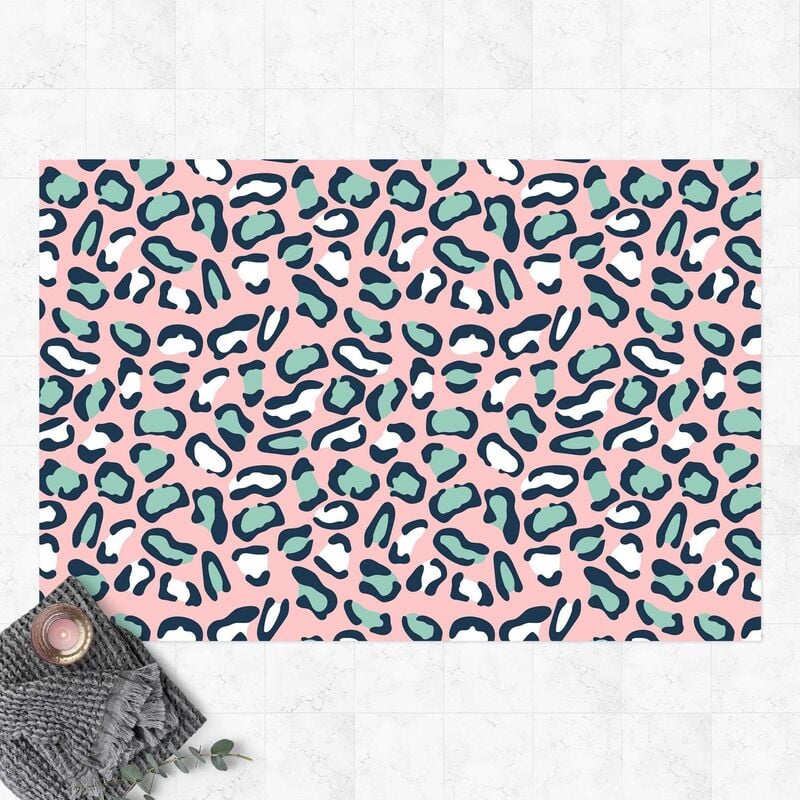 

Alfombras vinílicas - Leopard Pattern In Pastel Pink And Blue - Apaisado 2:3 Dimensión LxA: 80cm x 120cm