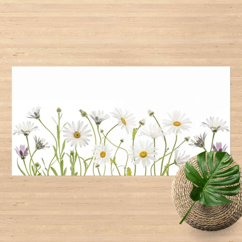 

Alfombras vinílicas - Light Daisy Mix - Apaisado 1:2 Dimensión LxA: 50cm x 100cm