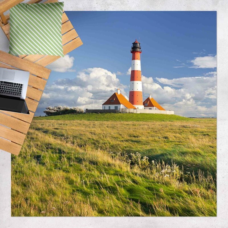 

Alfombras vinílicas - Lighthouse In Schleswig-Holstein - Cuadrado 1:1 Dimensión LxA: 60cm x 60cm