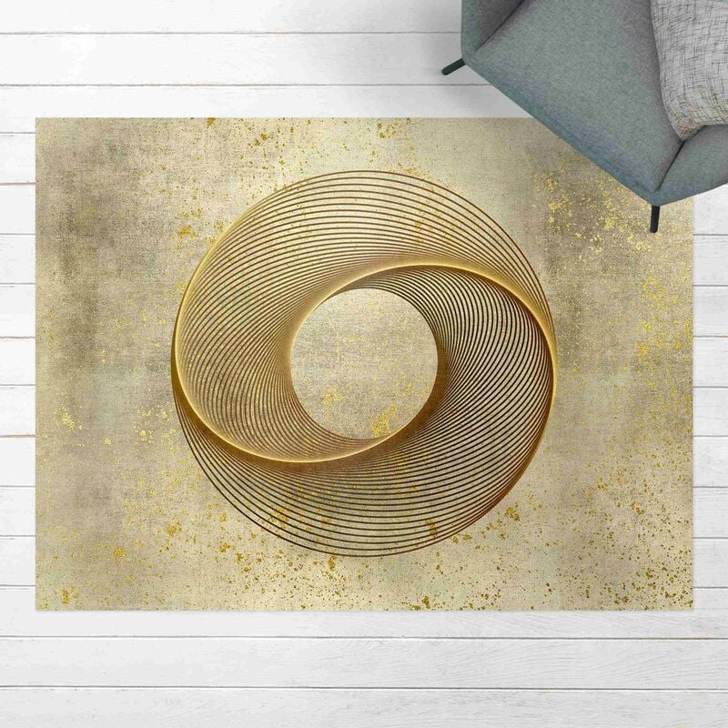 

Alfombras vinílicas - Line Art Circling Spirale Gold - Apaisado 3:4 Dimensión LxA: 45cm x 60cm