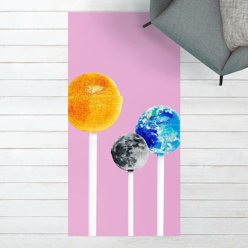 

Alfombras vinílicas - Lollipops With Planets - Alto 2:1 Dimensión LxA: 100cm x 50cm