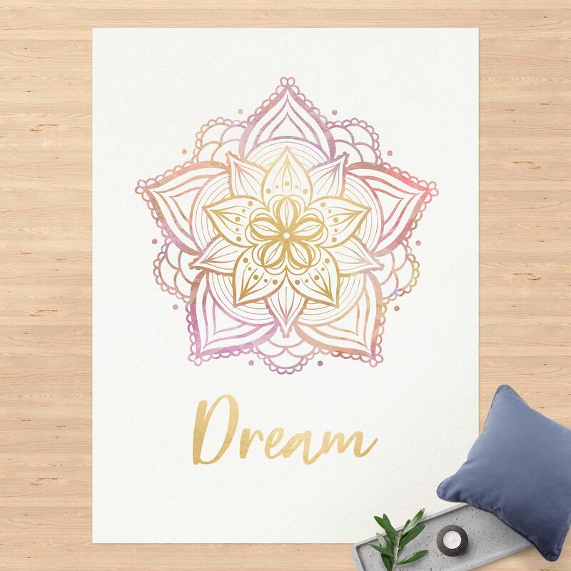 

Alfombras vinílicas - Mandala Illustration Dream Gold Rose - Alto 4:3 Dimensión LxA: 60cm x 45cm