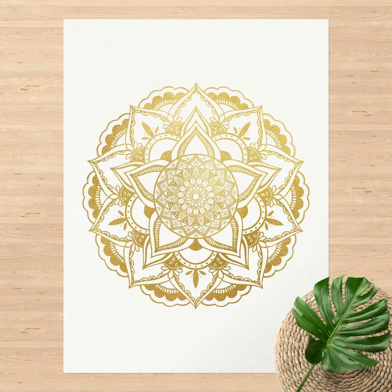 

Alfombras vinílicas - Mandala Illustration Ornament White Black - Alto 4:3 Dimensión LxA: 120cm x 90cm