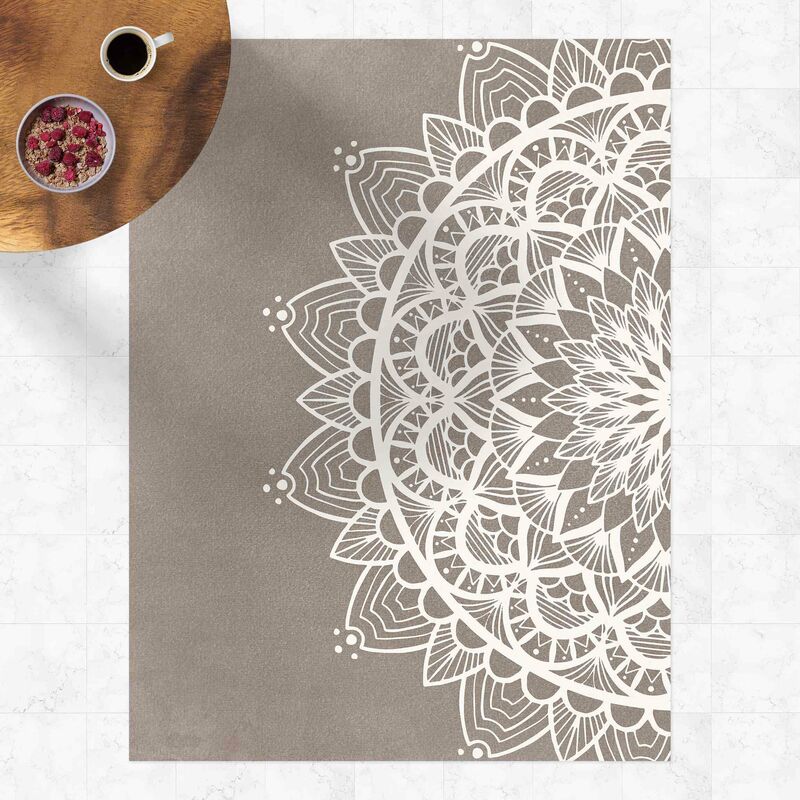 

Bilderwelten - Alfombras vinílicas - Mandala Illustration Shabby White Beige - Alto 4:3 Dimensión LxA: 180cm x 135cm