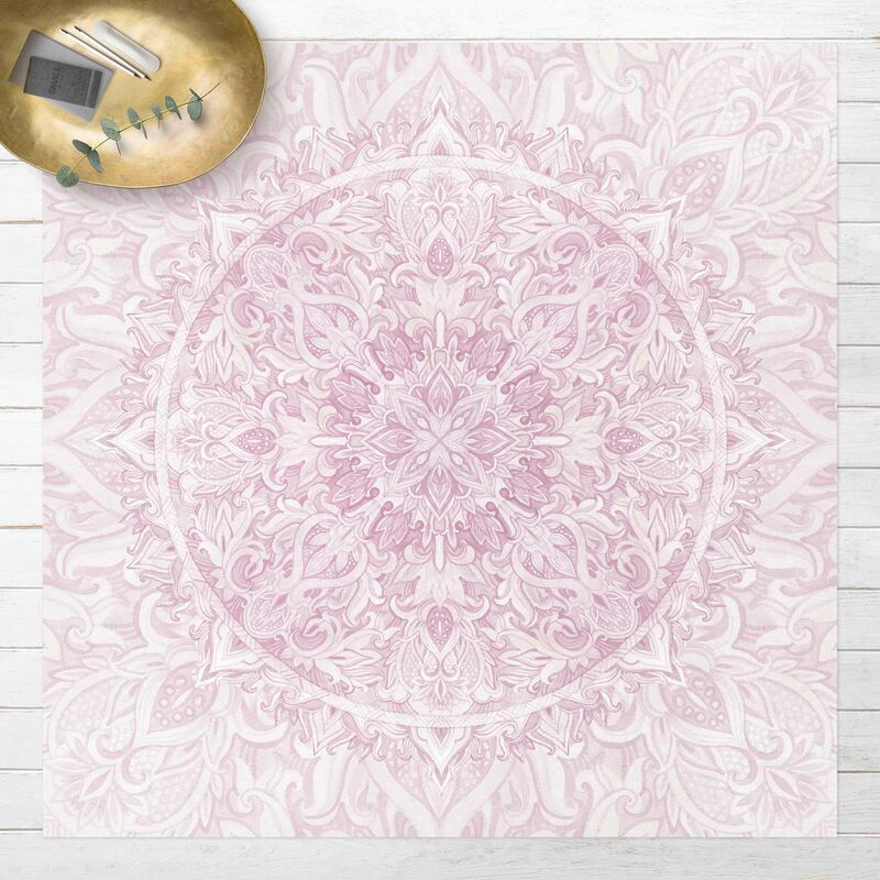 

Alfombras vinílicas - Mandala Watercolour Ornament Pink - Cuadrado 1:1 Dimensión LxA: 80cm x 80cm