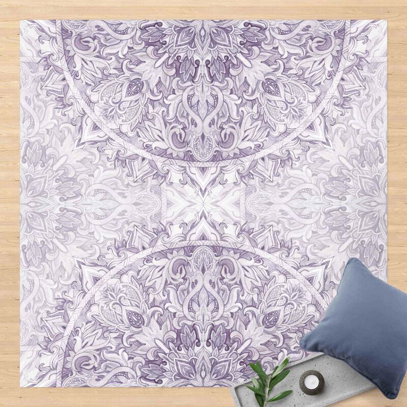 

Bilderwelten - Alfombras vinílicas - Mandala Watercolour Ornament Purple - Cuadrado 1:1 Dimensión LxA: 120cm x 120cm