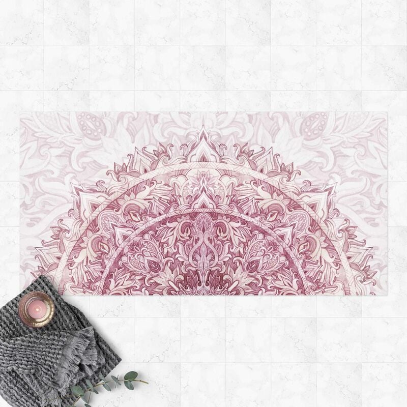 

Alfombras vinílicas - Mandala Watercolour Ornament Red - Apaisado 1:2 Dimensión LxA: 70cm x 140cm