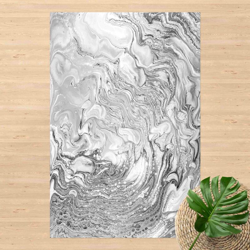 

Alfombras vinílicas - Marble Effect Black And White - Alto 3:2 Dimensión LxA: 150cm x 100cm