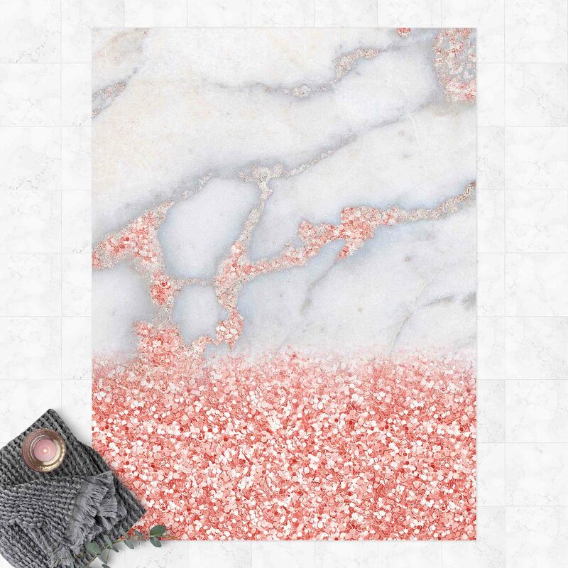 

Alfombras vinílicas - Marble Look With Pink Confetti - Alto 4:3 Dimensión LxA: 160cm x 120cm