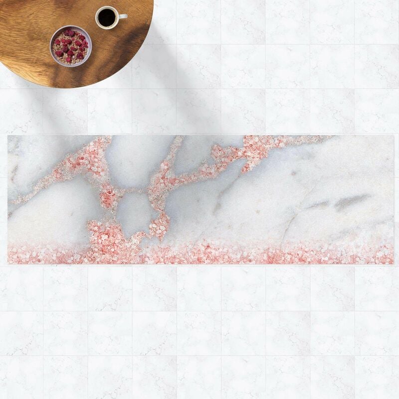 

Alfombras vinílicas - Marble Look With Pink Confetti - Panorama Formato apaisado Dimensión LxA: 100cm x 300cm