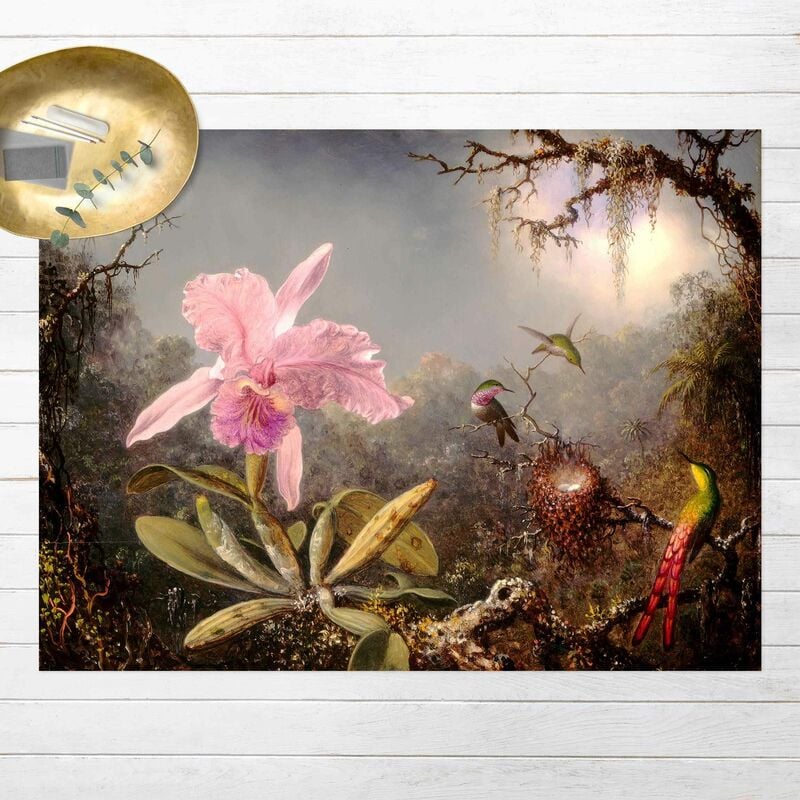 

Alfombras vinílicas - Martin Johnson Heade - Orchid And Three Hummingbirds - Apaisado 3:4 Dimensión LxA: 60cm x 80cm