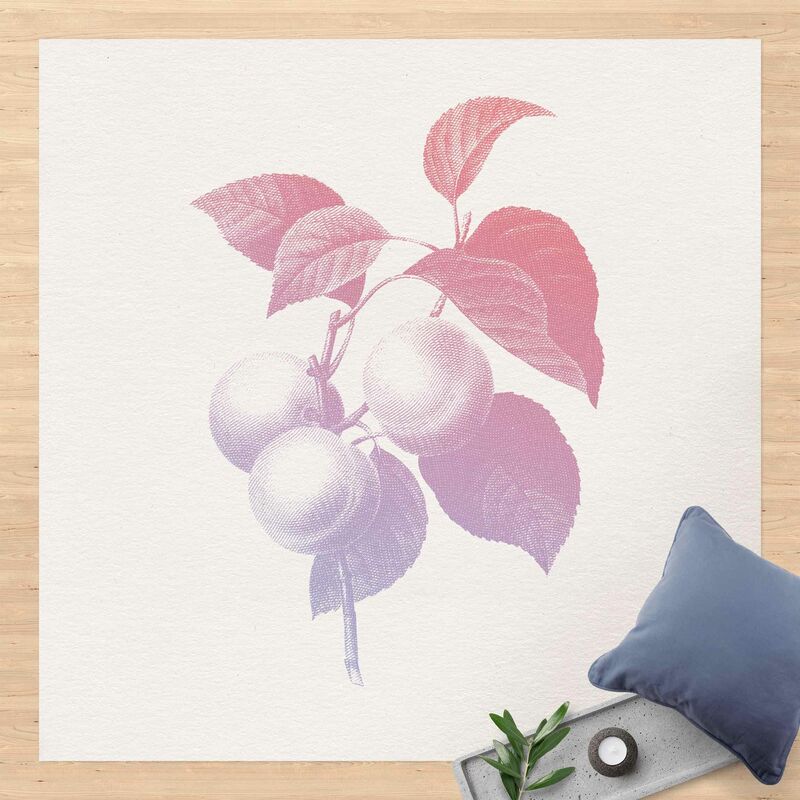 

Alfombras vinílicas - Modern Vintage Botanik Peach Light Pink Violet - Cuadrado 1:1 Dimensión LxA: 40cm x 40cm