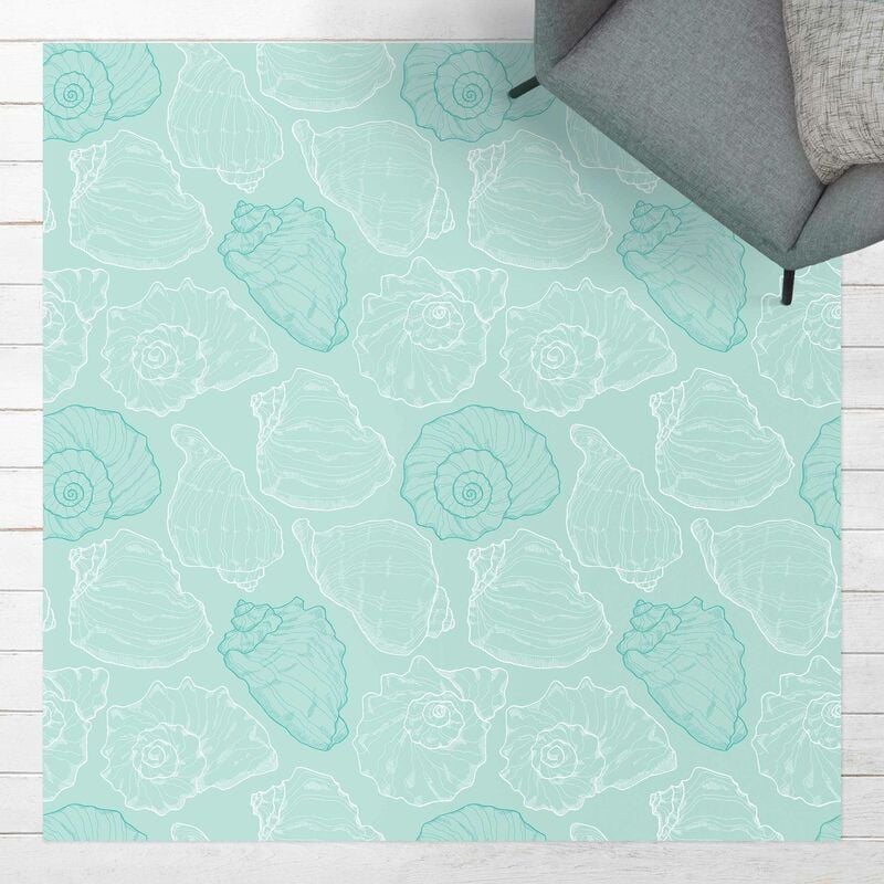 

Bilderwelten - Alfombras vinílicas - Mollusc Design In Pastel Shades - Cuadrado 1:1 Dimensión LxA: 140cm x 140cm
