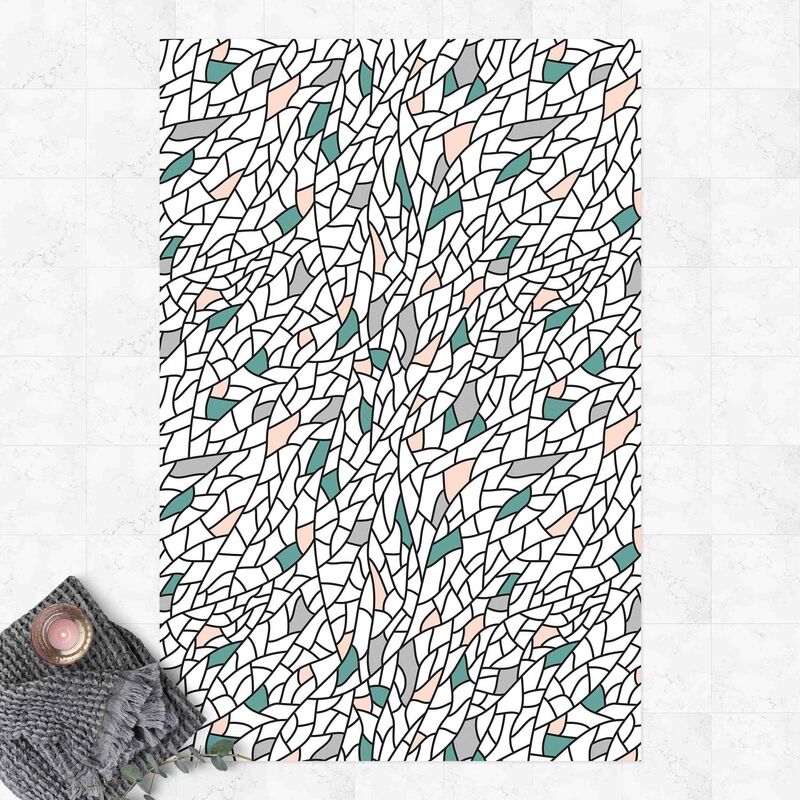 

Alfombras vinílicas - Mosaic Lines Pattern Pastel - Alto 3:2 Dimensión LxA: 90cm x 60cm