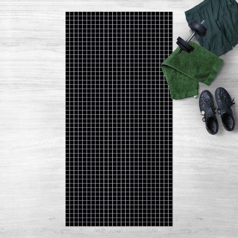 

Alfombras vinílicas - Mosaic Tiles Black Matt - Alto 2:1 Dimensión LxA: 160cm x 80cm