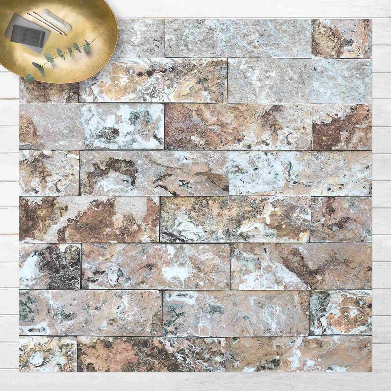 

Alfombras vinílicas - Natural Marble Stone Wall - Cuadrado 1:1 Dimensión LxA: 100cm x 100cm