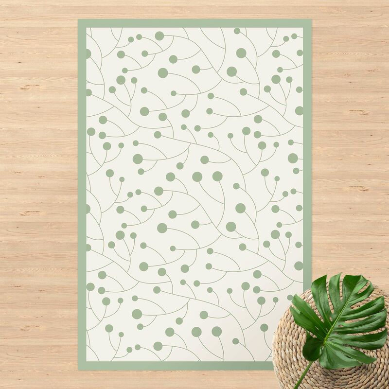 

Alfombras vinílicas - Natural Pattern Growth With Dots And Frame - Alto 3:2 Dimensión LxA: 120cm x 80cm
