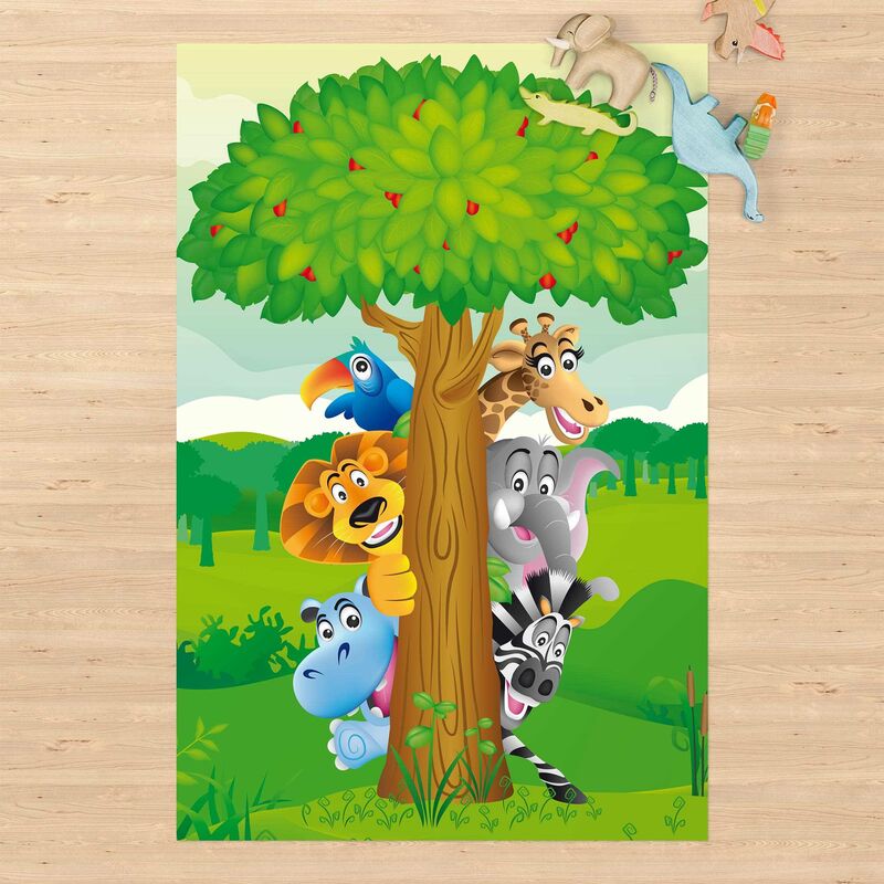 

Alfombras vinílicas - No.BF1 Jungle Animals - Alto 3:2 Dimensión LxA: 150cm x 100cm