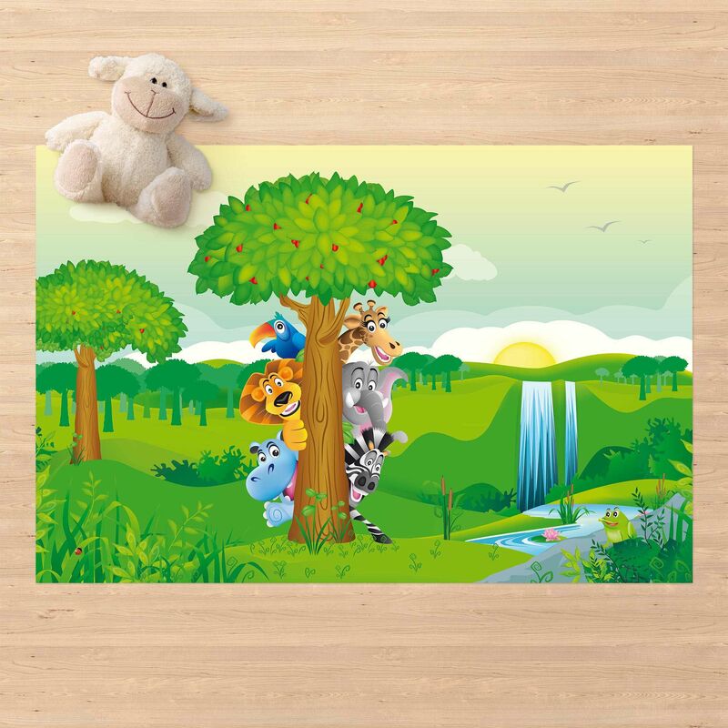 

Alfombras vinílicas - No.BF1 Jungle Animals - Apaisado 2:3 Dimensión LxA: 80cm x 120cm