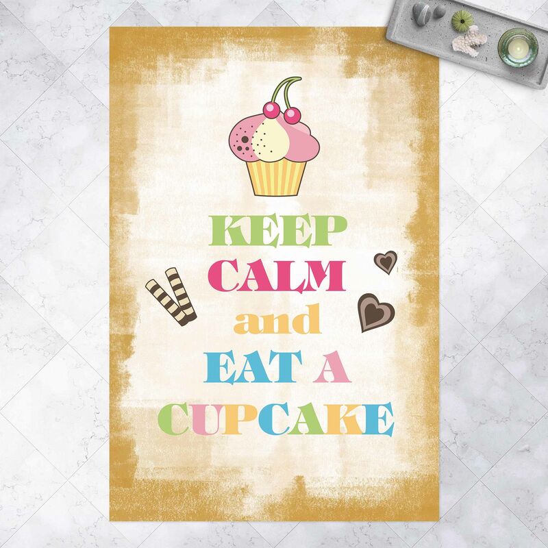 

Alfombras vinílicas - No.EV71 Keep Calm And Eat A Cupcake Bunt - Alto 3:2 Dimensión LxA: 210cm x 140cm