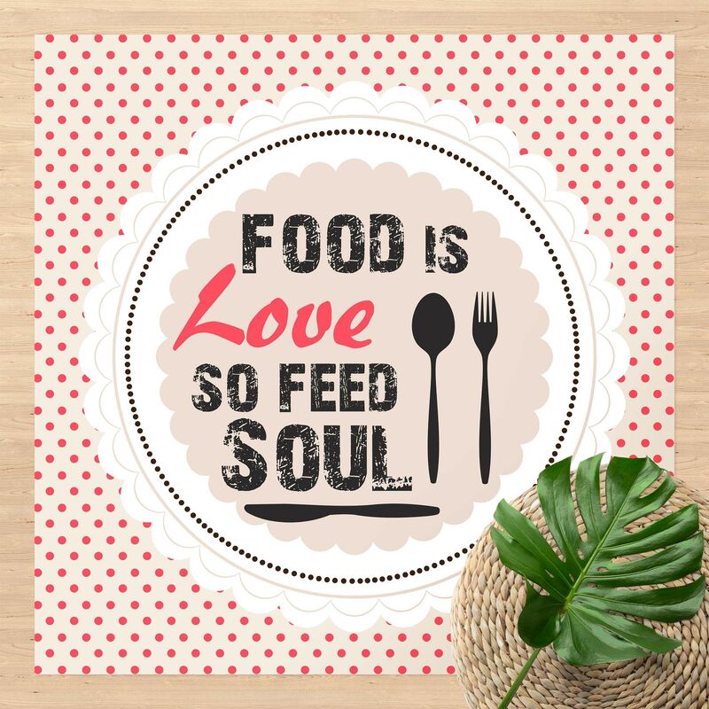 

Alfombras vinílicas - No.KA27 Food Is Love - Cuadrado 1:1 Dimensión LxA: 80cm x 80cm