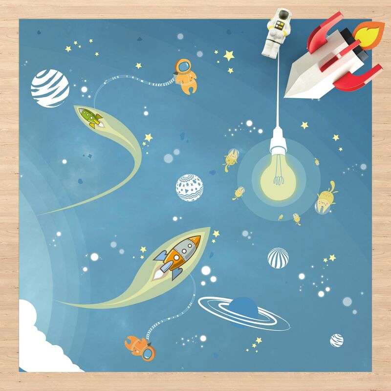 

Alfombras vinílicas - No.MW16 Colourful Hustle And Bustle In Space - Cuadrado 1:1 Dimensión LxA: 80cm x 80cm