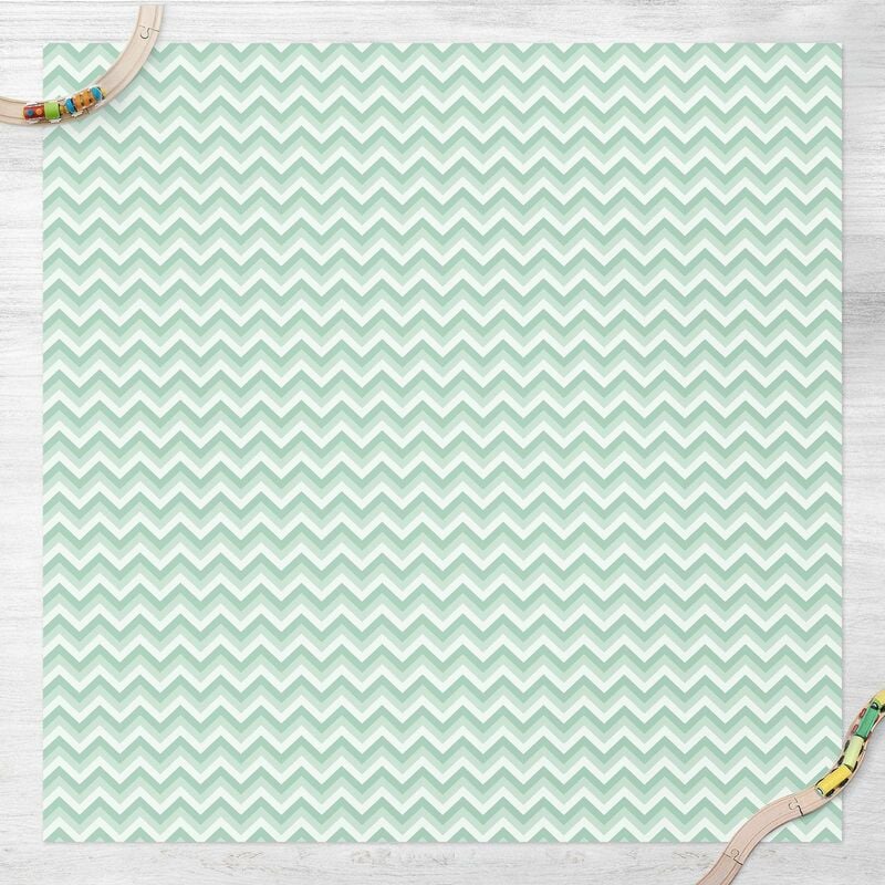 

Bilderwelten - Alfombras vinílicas - No.YK38 Zigzag Pattern Green - Cuadrado 1:1 Dimensión LxA: 120cm x 120cm