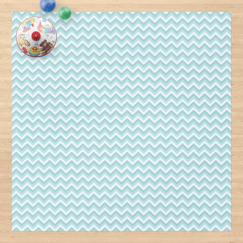 

Alfombras vinílicas - No.YK39 Zigzag Pattern Blue - Cuadrado 1:1 Dimensión LxA: 100cm x 100cm