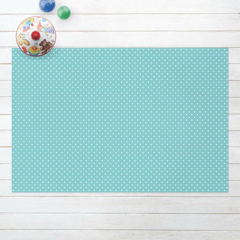 

Alfombras vinílicas - No.YK55 White Dots On Turquoise - Apaisado 2:3 Dimensión LxA: 60cm x 90cm