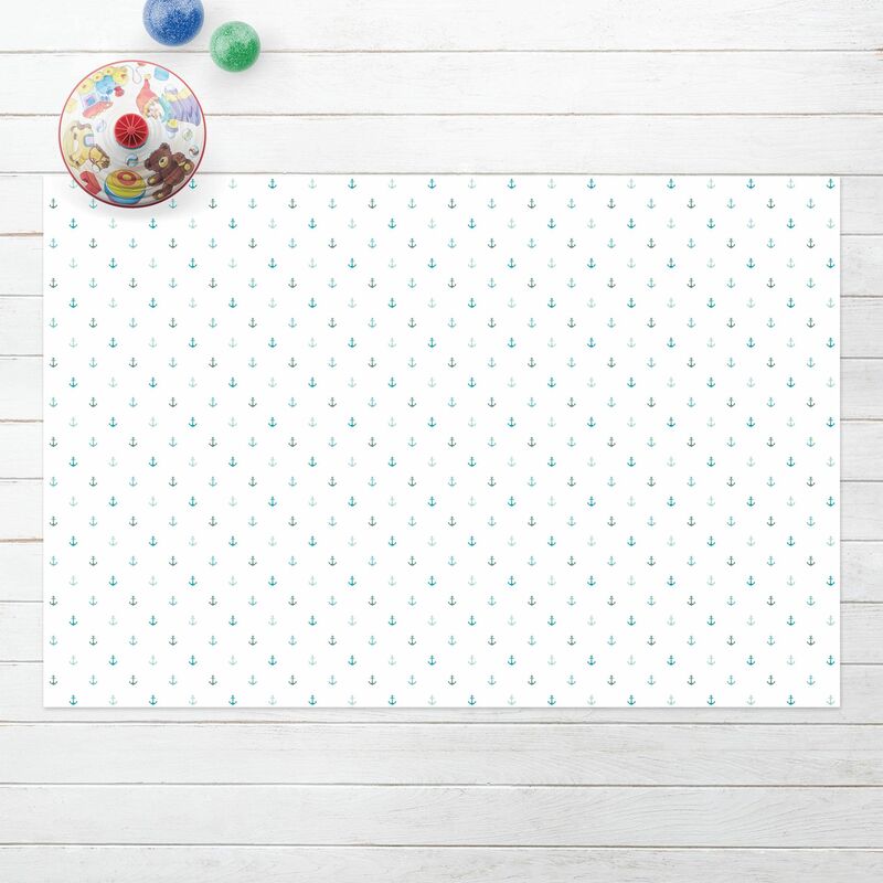 

Alfombras vinílicas - No.YK62 Anchor Turquoise - Apaisado 2:3 Dimensión LxA: 80cm x 120cm