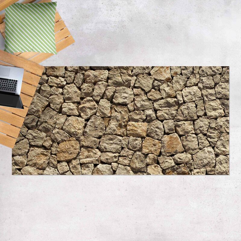 

Alfombras vinílicas - Old Cobblestone Wall - Apaisado 1:2 Dimensión LxA: 70cm x 140cm