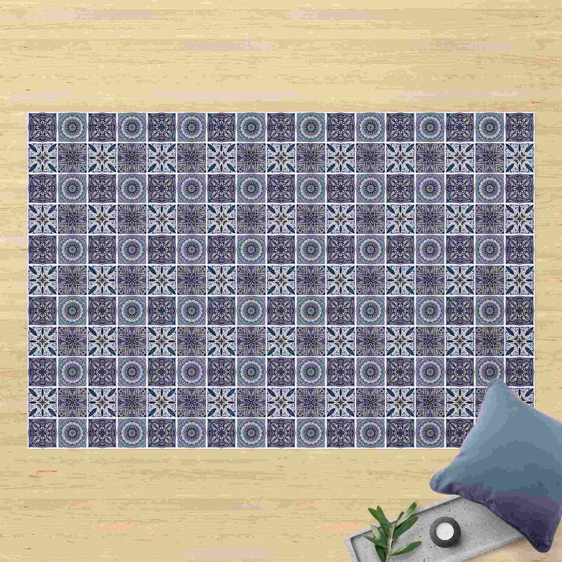 

Bilderwelten - Alfombras vinílicas - Oriental Mandala Pattern Mix With Blue And Gold - Apaisado 2:3 Dimensión LxA: 100cm x 150cm
