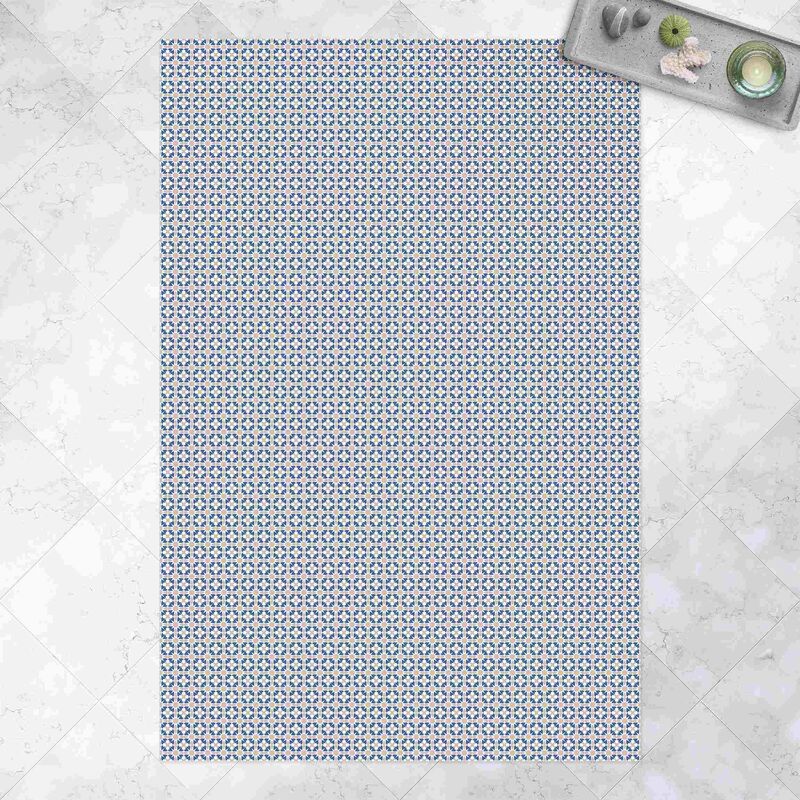 

Alfombras vinílicas - Oriental Patterns With Blue Stars - Alto 3:2 Dimensión LxA: 120cm x 80cm