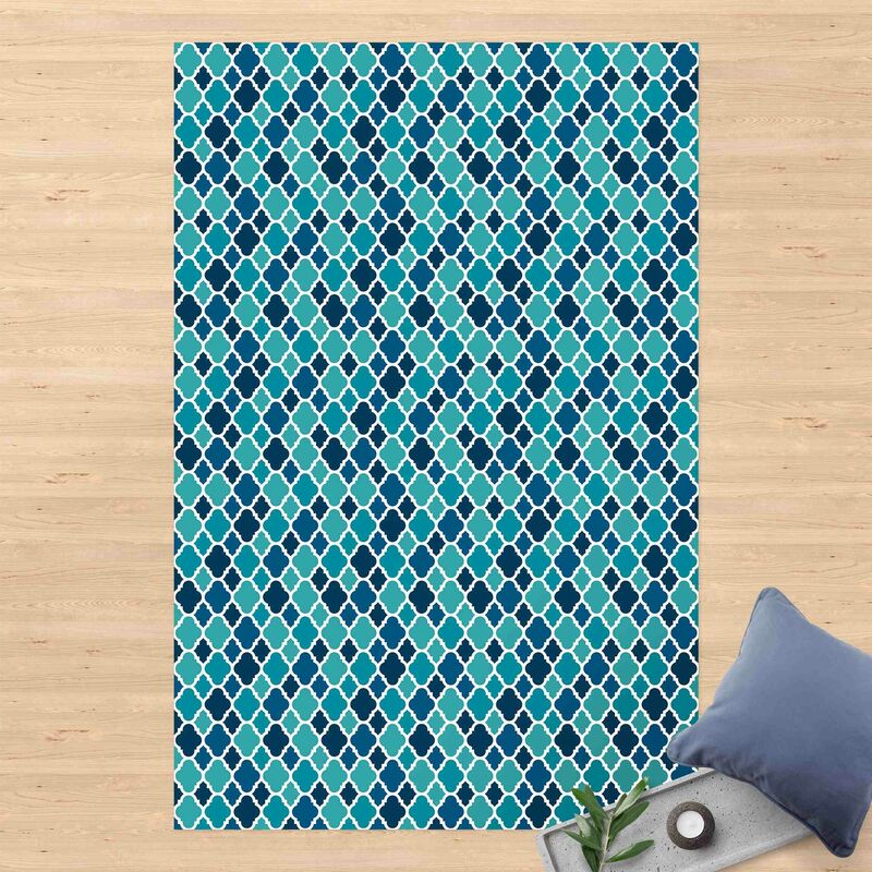 

Alfombras vinílicas - Oriental Patterns With Turquoise Ornaments - Alto 3:2 Dimensión LxA: 60cm x 40cm