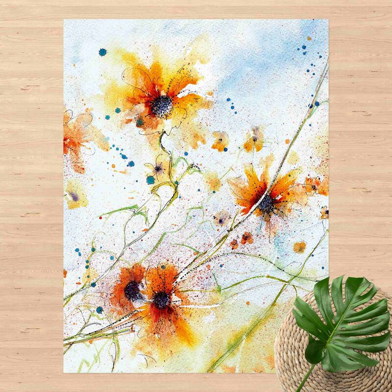 

Alfombras vinílicas - Painted Flowers - Alto 4:3 Dimensión LxA: 120cm x 90cm