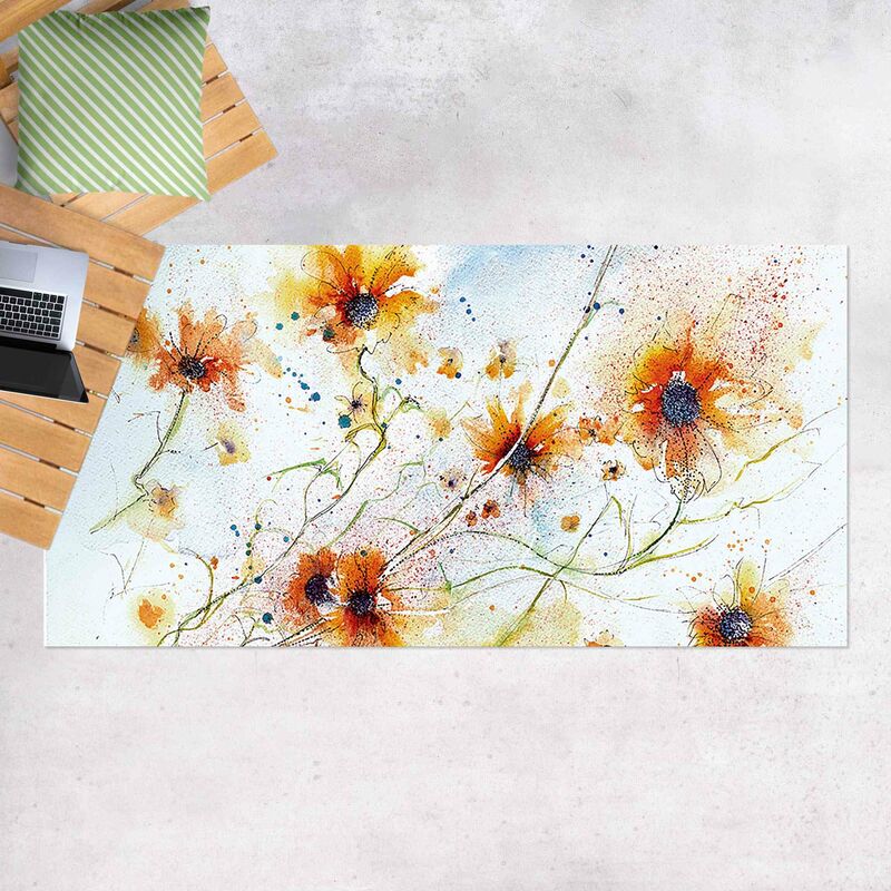 

Alfombras vinílicas - Painted Flowers - Apaisado 1:2 Dimensión LxA: 60cm x 120cm