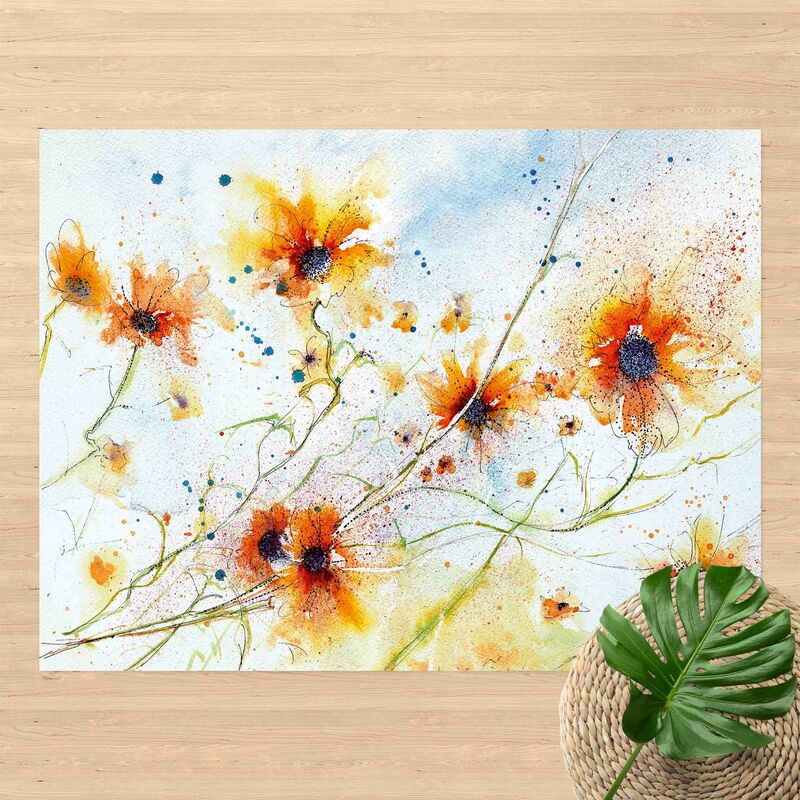 

Alfombras vinílicas - Painted Flowers - Apaisado 3:4 Dimensión LxA: 60cm x 80cm