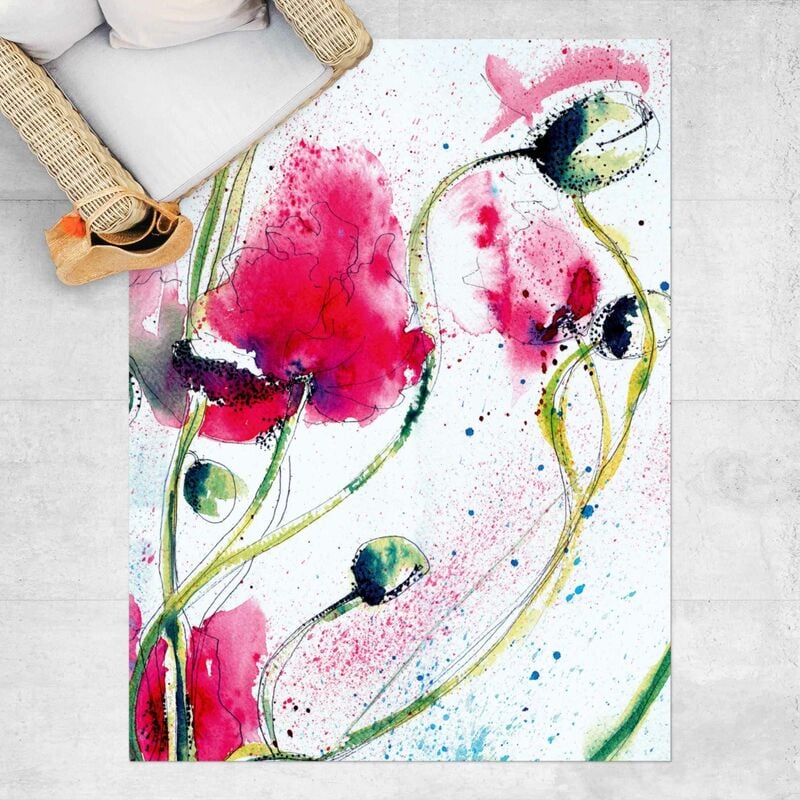 

Alfombras vinílicas - Painted Poppies - Alto 4:3 Dimensión LxA: 140cm x 105cm