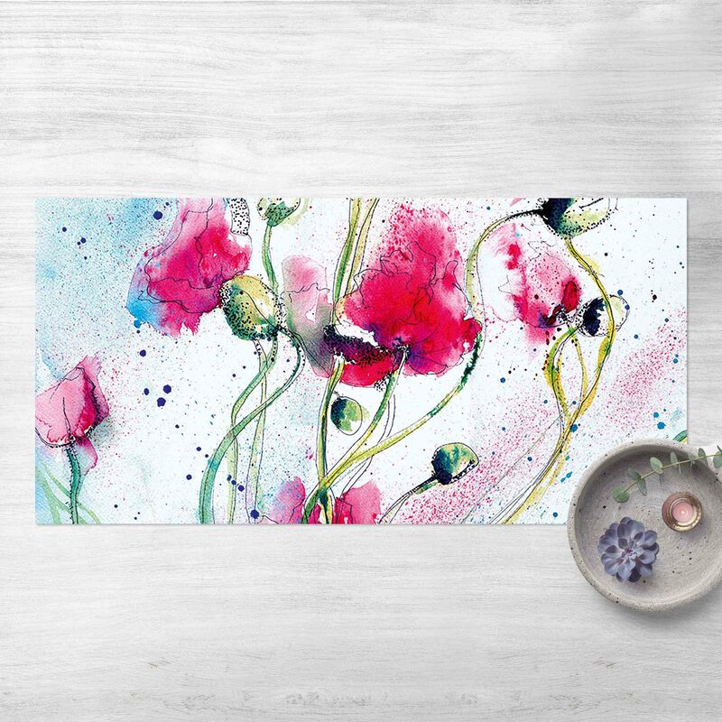 

Bilderwelten - Alfombras vinílicas - Painted Poppies - Apaisado 1:2 Dimensión LxA: 40cm x 80cm
