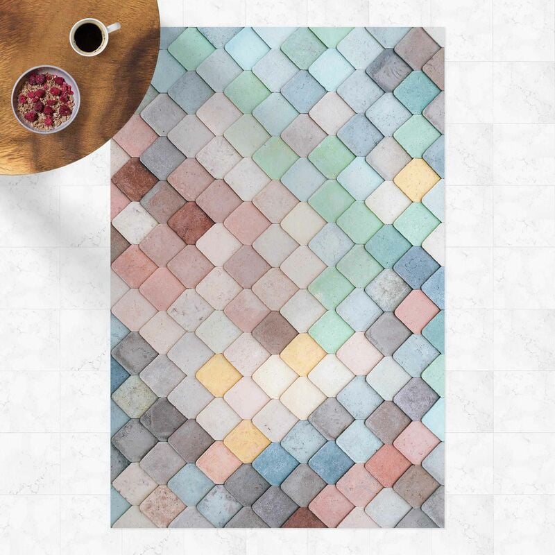 

Alfombras vinílicas - Pastel Coloured Stone Scales Of Fish - Alto 3:2 Dimensión LxA: 180cm x 120cm