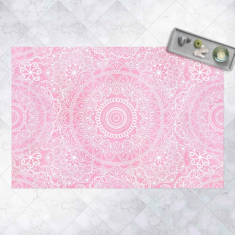 

Alfombras vinílicas - Pattern Mandala Light Pink - Apaisado 2:3 Dimensión LxA: 60cm x 90cm