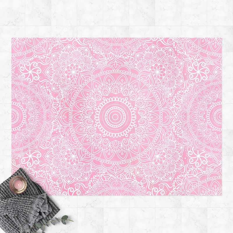 

Alfombras vinílicas - Pattern Mandala Light Pink - Apaisado 3:4 Dimensión LxA: 135cm x 180cm