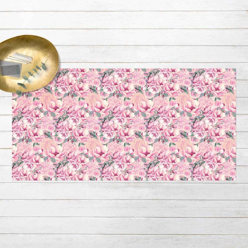 

Alfombras vinílicas - Pink Flower Dream Pastel Roses In Watercolour - Apaisado 1:2 Dimensión LxA: 130cm x 260cm