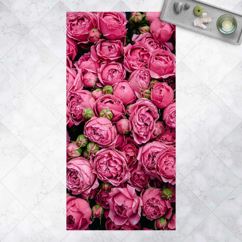 

Alfombras vinílicas - Pink Peonies - Alto 2:1 Dimensión LxA: 120cm x 60cm