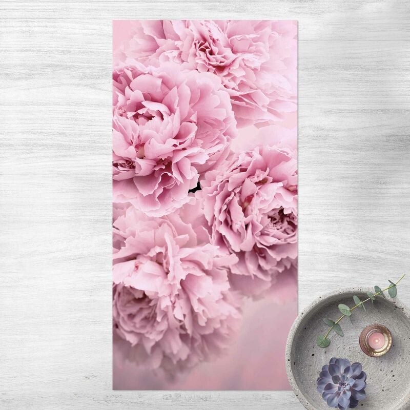 

Alfombras vinílicas - Pink Peonies - Alto 2:1 Dimensión LxA: 160cm x 80cm