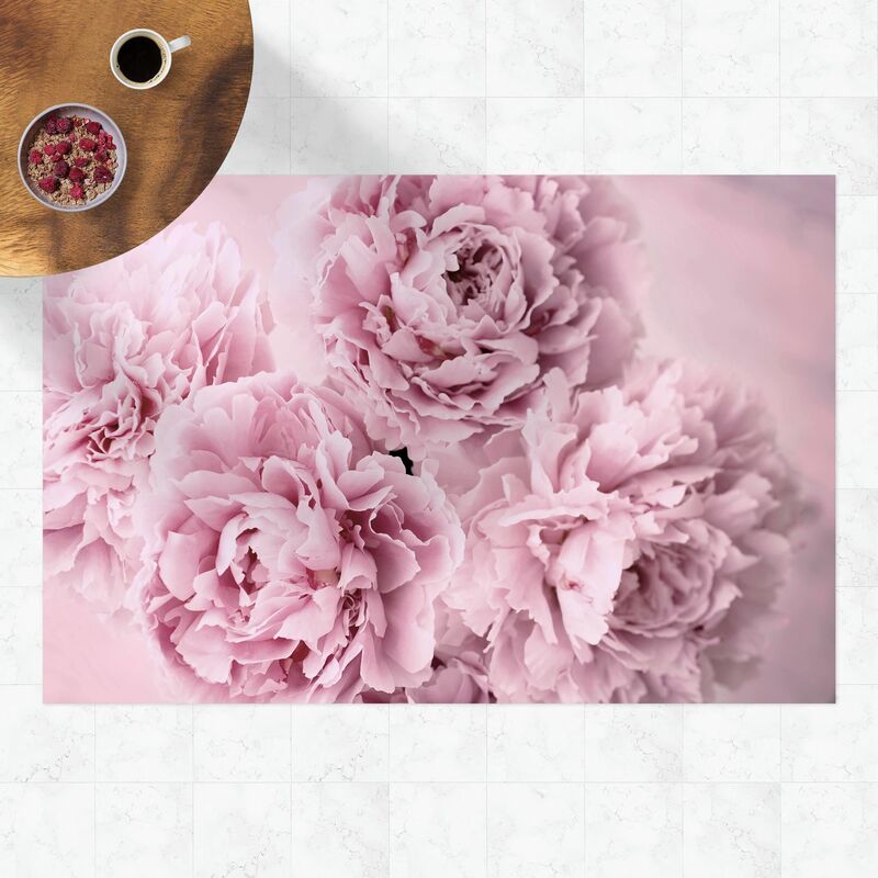 

Alfombras vinílicas - Pink Peonies - Apaisado 2:3 Dimensión LxA: 100cm x 150cm
