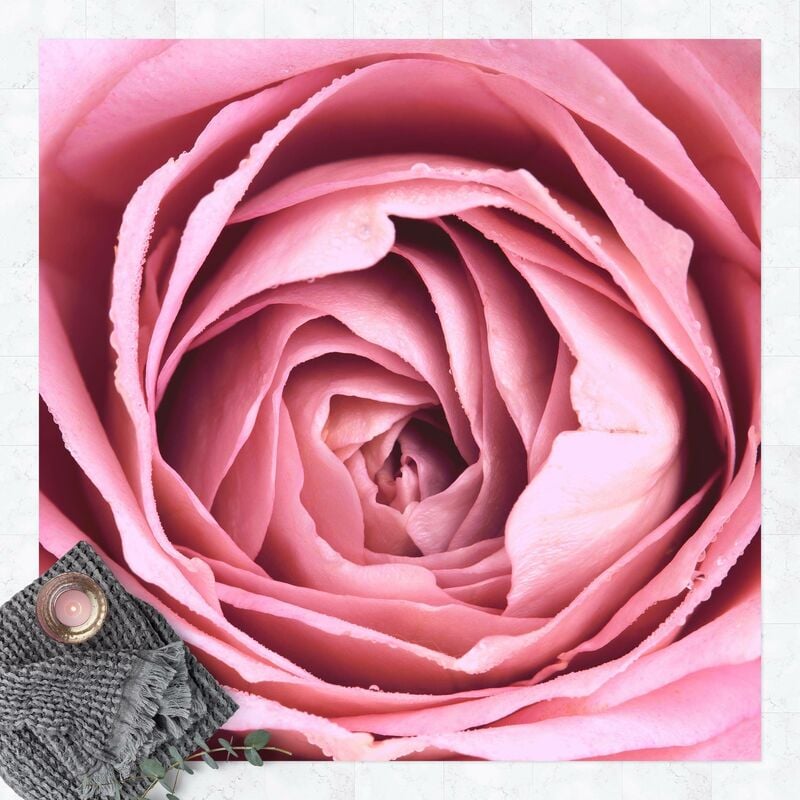 

Alfombras vinílicas - Pink Rose Blossom - Cuadrado 1:1 Dimensión LxA: 80cm x 80cm