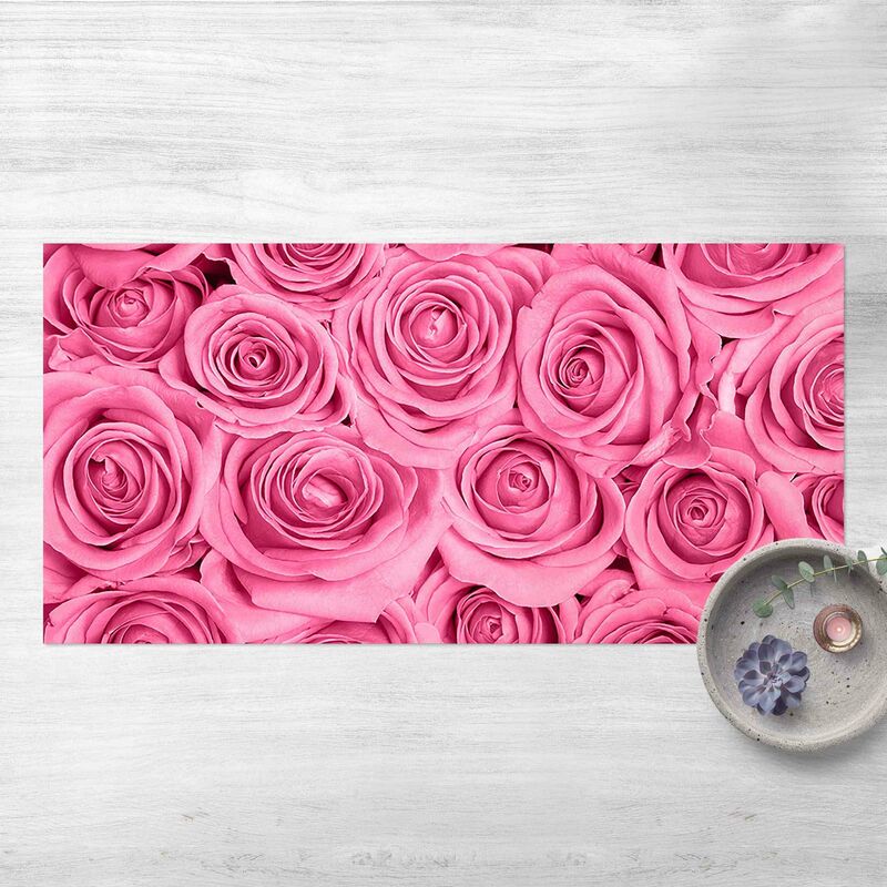 

Bilderwelten - Alfombras vinílicas - Pink Roses - Apaisado 1:2 Dimensión LxA: 140cm x 280cm