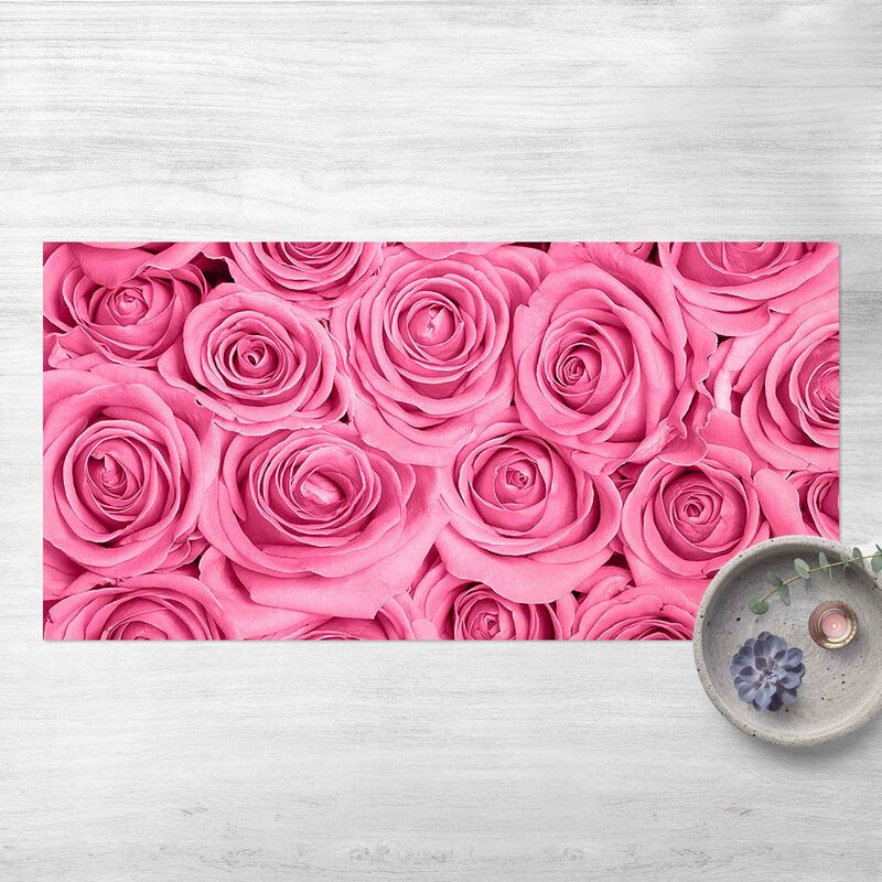 

Alfombras vinílicas - Pink Roses - Apaisado 1:2 Dimensión LxA: 60cm x 120cm
